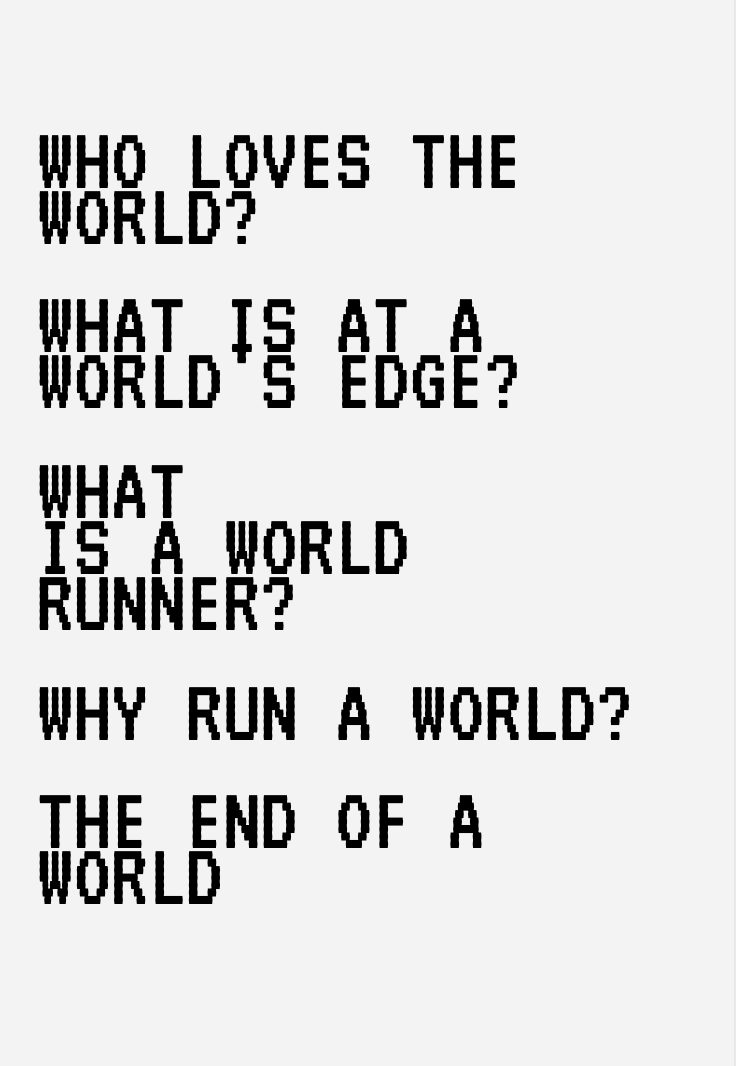 Jay Springett, worldrunning.guide: A Speculative Document About Worlding Worlds, and Running Them, 2020-